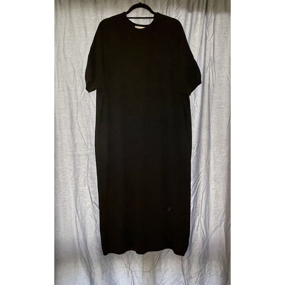 Stephanie Schuster Princess Knitwear Dress Midi Cotton Blend Black Size L /XL